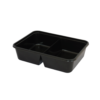 Kilobak Magnetronbak 2-vaks 750 ml Zwart met Deksel, PP 182 serie