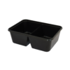 Kilobak Magnetronbak 2-vaks 1000 ml Zwart met Deksel, PP