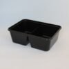 Kilobak Magnetronbak 2-vaks 1000 ml Zwart met Deksel, PP, foto 2