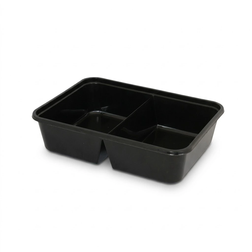 Magnetronbak Zwart 750ml Dubbel Vak 182 Serie PP Kilobak 