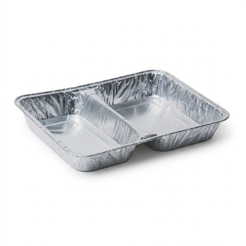 aluminium afhaalschaal 2-vaks