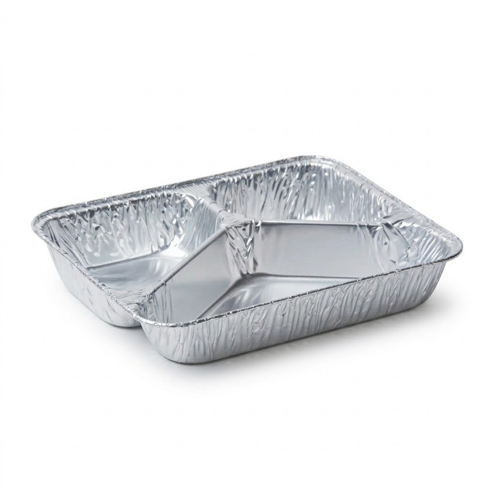 Aluminium Afhaalschaal 3-Vaks Groot