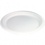 Biodore® Bord, rond, 1-vaks, Suikerrietpulp, Ø150mm, wit