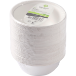 Biodore® Schaal, Suikerrietpulp, rond, 350ml, 50mm, ∅135mm, wit