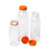 PET Fles Transparant 250 ml met Oranje Dop, 210 stuks