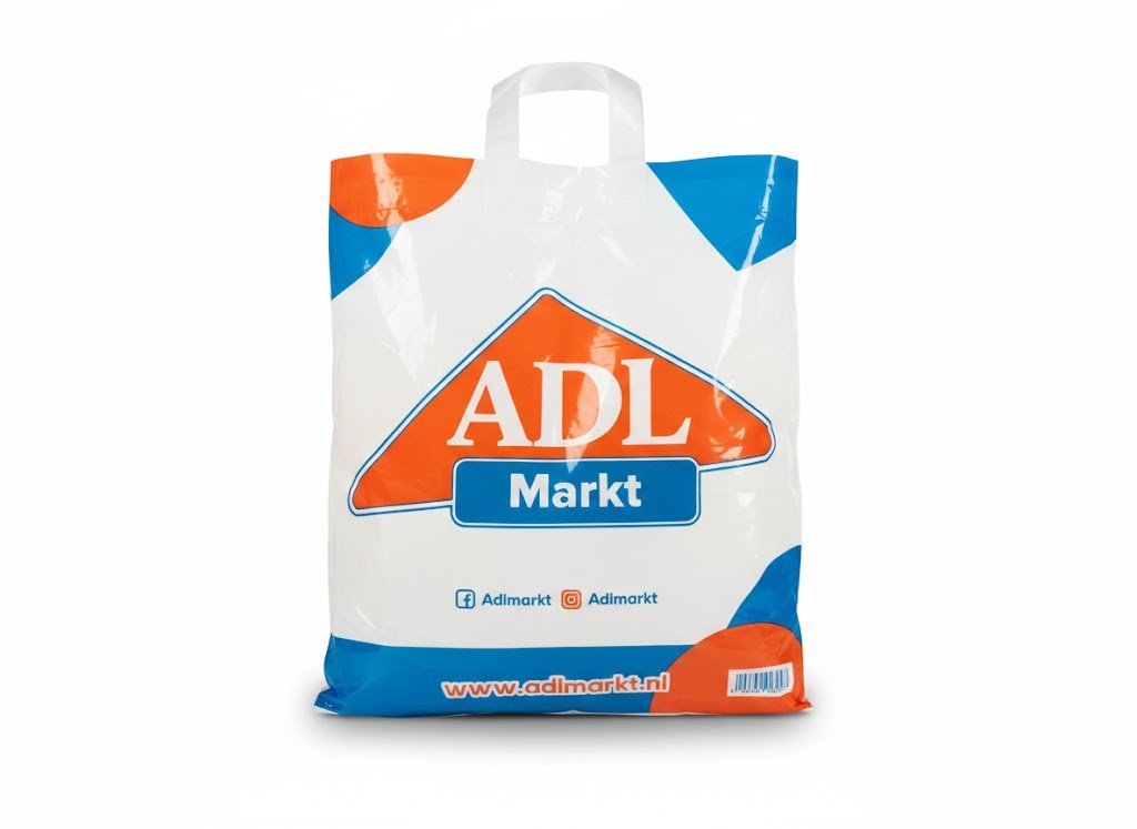 op naam bedrukte plastic tas