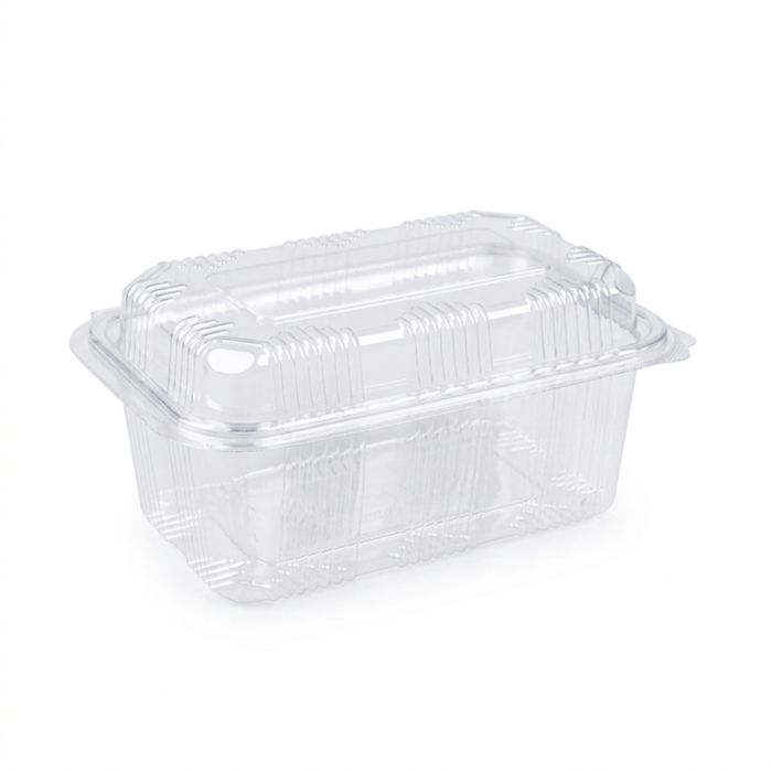 Saladebak Lekvrije Tray 1000cc Hoog Deksel Transparant