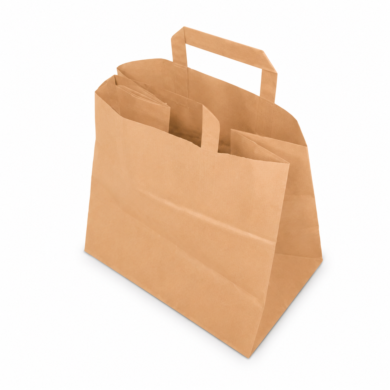 Papier Tas Snacktas Kraft Bruin Groot 26x17x26cm 250 Stuks