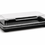 Sushi Tray Deksel 220x135x20mm Zwart
