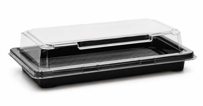 Sushi Tray Deksel 220x135x20mm Zwart