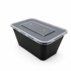 Strong Green Kilobak 1000 ml Zwart met Deksel, 500 stuks + 500 deksels, foto 2